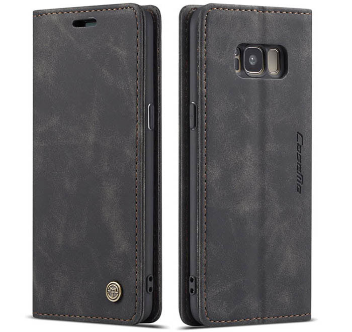 CaseMe Samsung Galaxy S8 Wallet Kickstand Magnetic Flip Leather Case