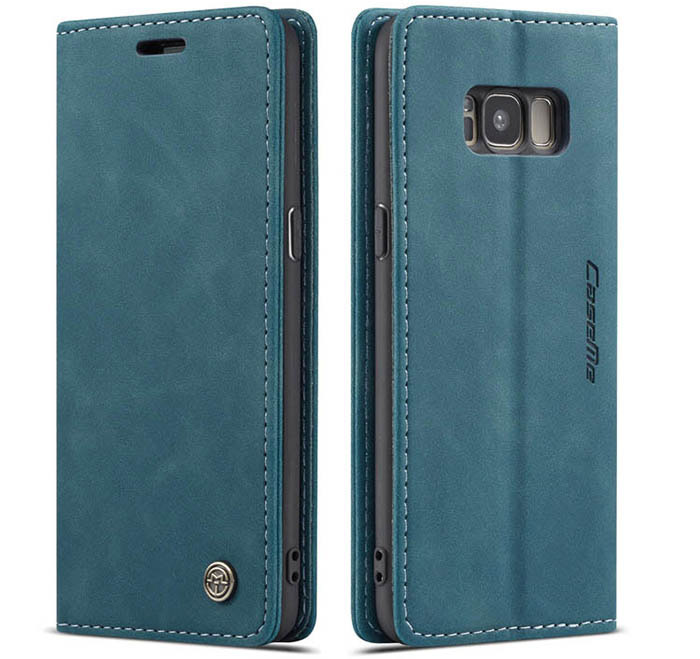 CaseMe Samsung Galaxy S8 Wallet Kickstand Magnetic Flip Leather Case