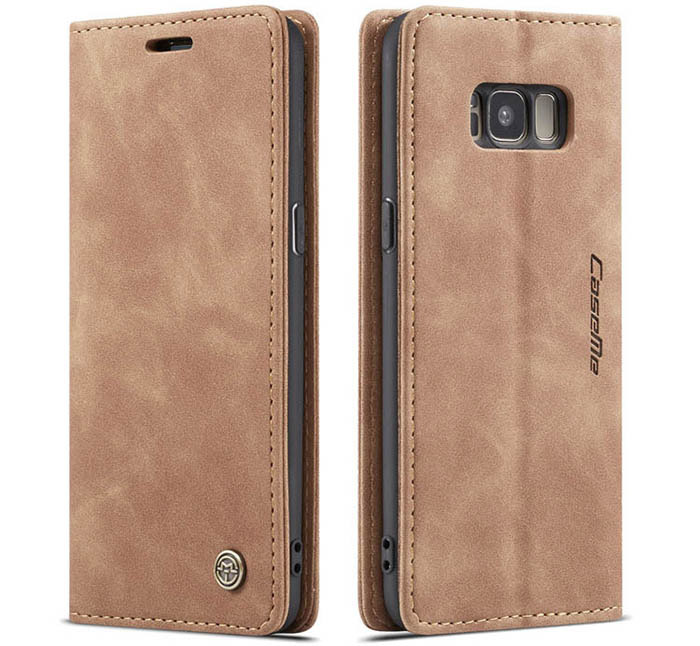 CaseMe Samsung Galaxy S8 Wallet Kickstand Magnetic Flip Leather Case
