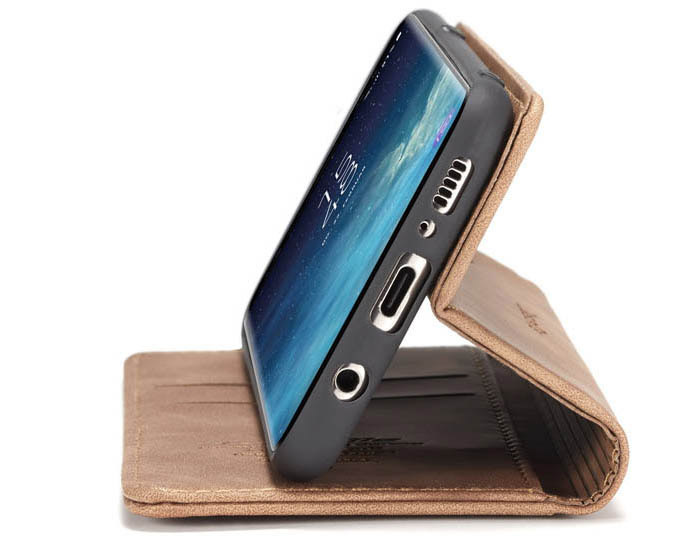 CaseMe Samsung Galaxy S8 Wallet Kickstand Magnetic Flip Leather Case