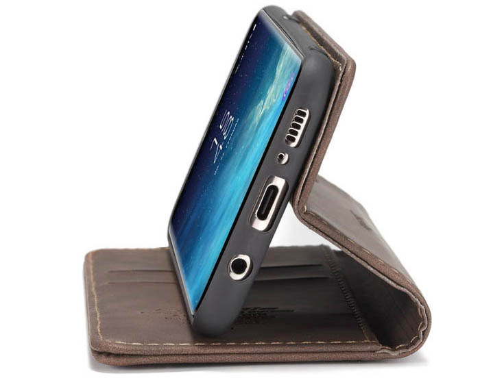 CaseMe Samsung Galaxy S8 Wallet Kickstand Magnetic Flip Leather Case