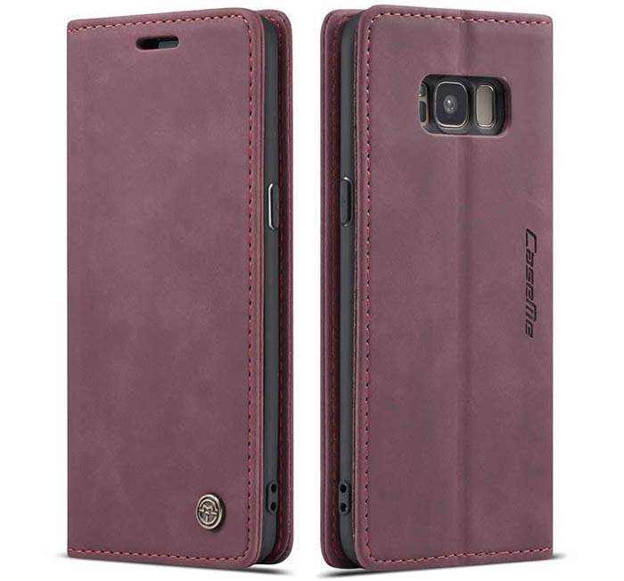 CaseMe Samsung Galaxy S8 Wallet Kickstand Magnetic Flip Leather Case