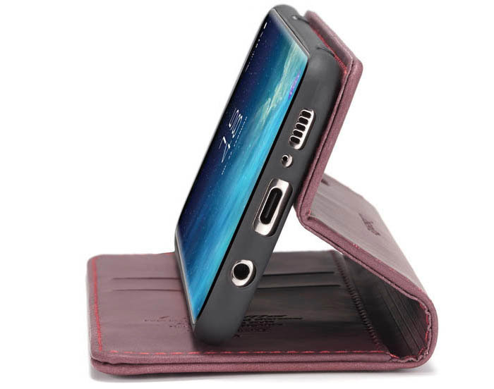 CaseMe Samsung Galaxy S8 Wallet Kickstand Magnetic Flip Leather Case