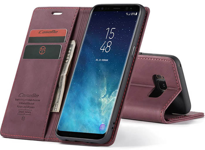 CaseMe Samsung Galaxy S8 Wallet Kickstand Magnetic Flip Leather Case