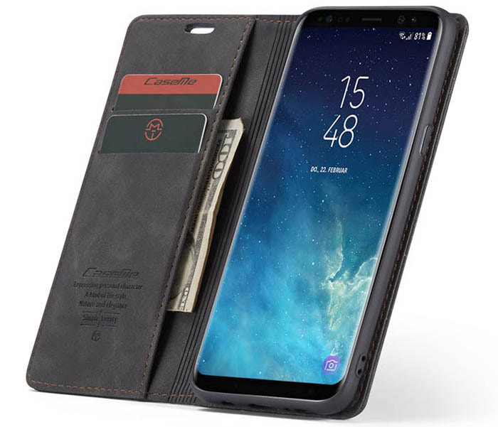 CaseMe Samsung Galaxy S8 Plus Wallet Kickstand Magnetic Flip Leather Case