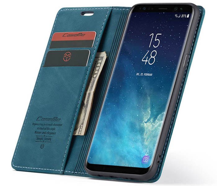 CaseMe Samsung Galaxy S8 Plus Wallet Kickstand Magnetic Flip Leather Case