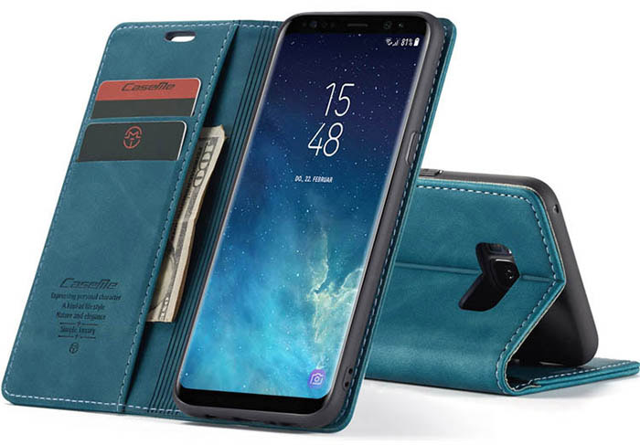 CaseMe Samsung Galaxy S8 Plus Wallet Kickstand Magnetic Flip Leather Case