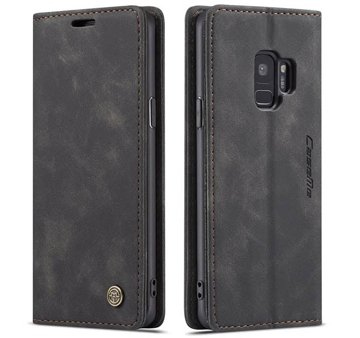 CaseMe Samsung Galaxy S9 Wallet Kickstand Magnetic Flip Leather Case