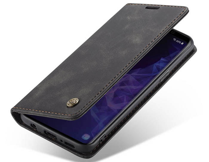 CaseMe Samsung Galaxy S9 Wallet Kickstand Magnetic Flip Leather Case