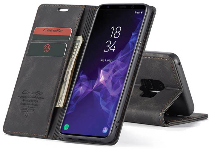 CaseMe Samsung Galaxy S9 Wallet Kickstand Magnetic Flip Leather Case