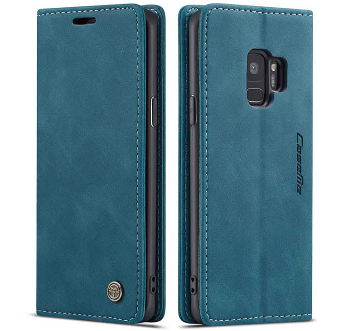 CaseMe Samsung Galaxy S9 Wallet Kickstand Magnetic Flip Leather Case