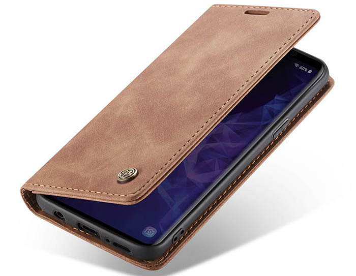 CaseMe Samsung Galaxy S9 Wallet Kickstand Magnetic Flip Leather Case