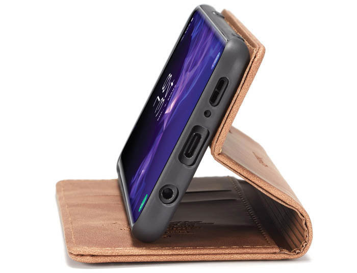 CaseMe Samsung Galaxy S9 Wallet Kickstand Magnetic Flip Leather Case