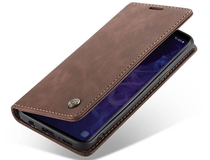 CaseMe Samsung Galaxy S9 Wallet Kickstand Magnetic Flip Leather Case