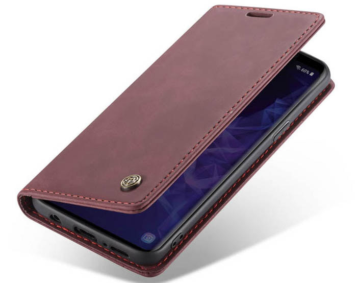 CaseMe Samsung Galaxy S9 Wallet Kickstand Magnetic Flip Leather Case