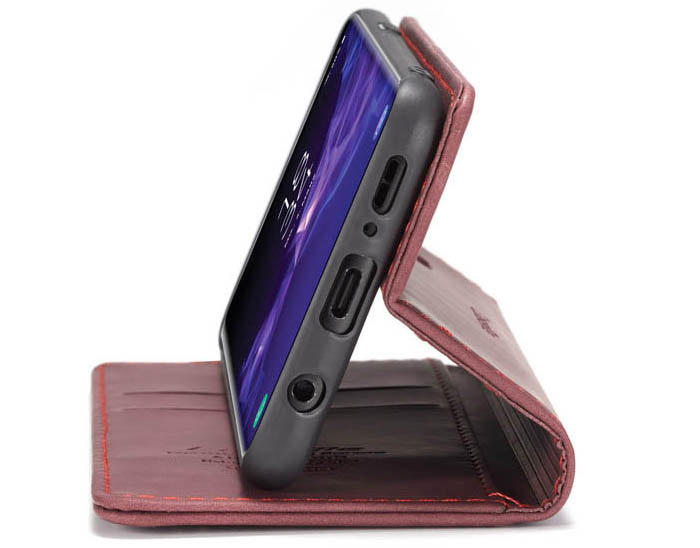 CaseMe Samsung Galaxy S9 Wallet Kickstand Magnetic Flip Leather Case