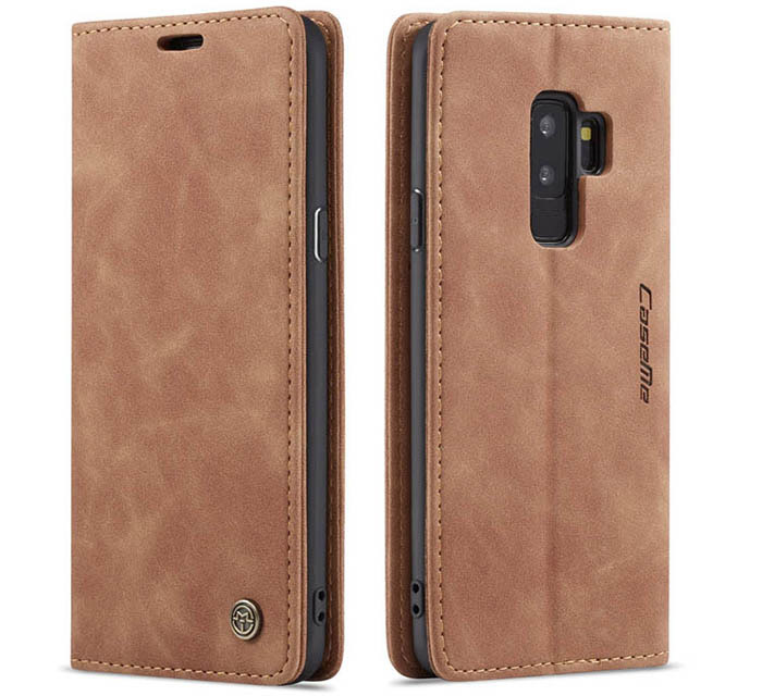 CaseMe Samsung Galaxy S9 Plus Wallet Kickstand Magnetic Flip Leather Case