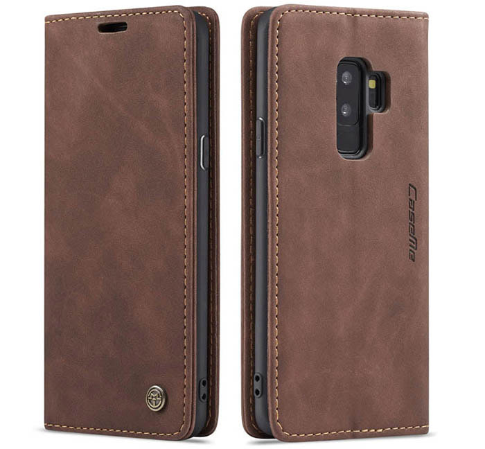 CaseMe Samsung Galaxy S9 Plus Wallet Kickstand Magnetic Flip Leather Case