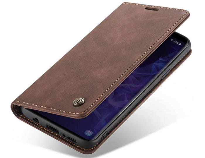 CaseMe Samsung Galaxy S9 Plus Wallet Kickstand Magnetic Flip Leather Case