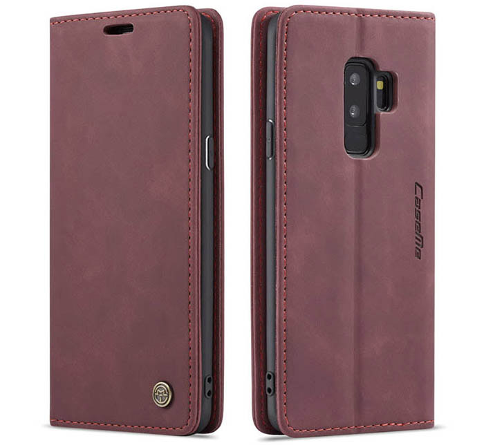 CaseMe Samsung Galaxy S9 Plus Wallet Kickstand Magnetic Flip Leather Case