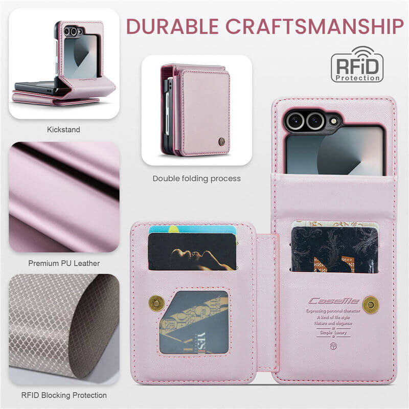 CaseMe Samsung Galaxy Z Flip7 FE RFID Blocking Card Holder Case