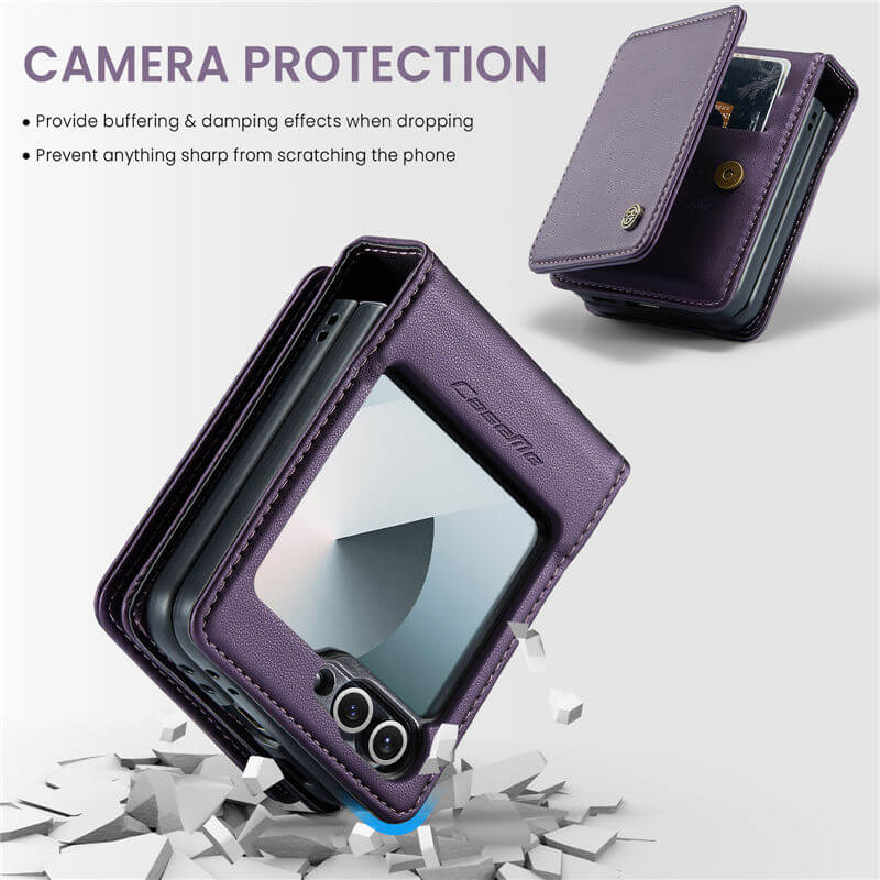 CaseMe Samsung Galaxy Z Flip7 FE RFID Blocking Card Holder Case