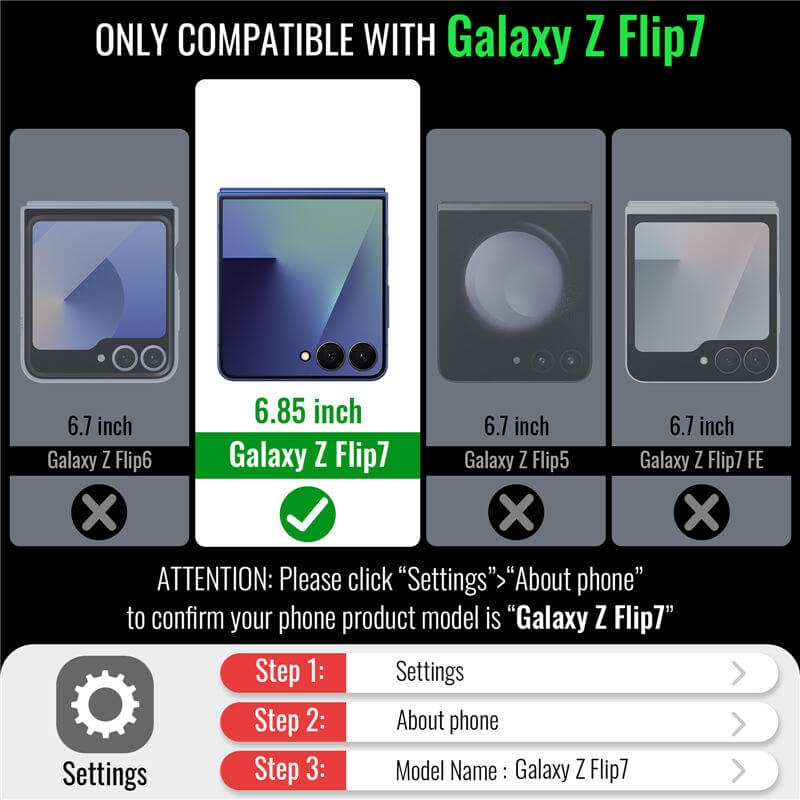 CaseMe Samsung Galaxy Z Flip7 Card Holder Case with Crossbody Strap