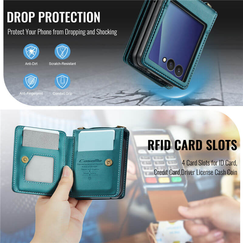 CaseMe Samsung Galaxy Z Flip8 RFID Blocking Card Holder Case