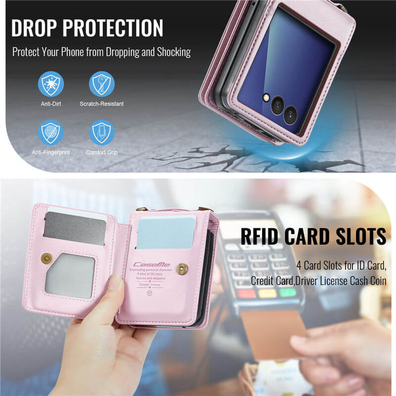 CaseMe Samsung Galaxy Z Flip8 RFID Blocking Card Holder Case