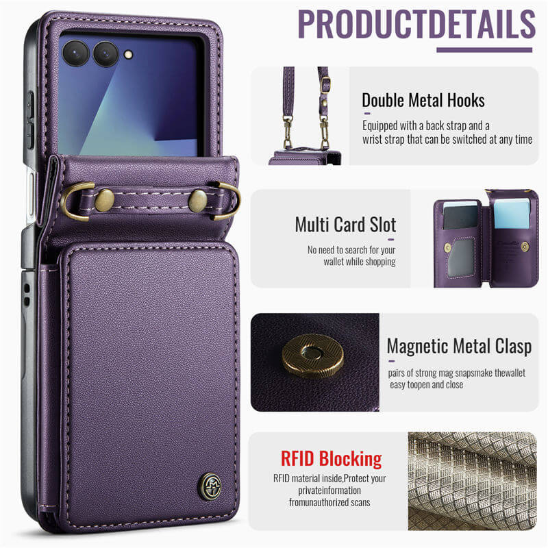 CaseMe Samsung Galaxy Z Flip8 RFID Blocking Card Holder Case