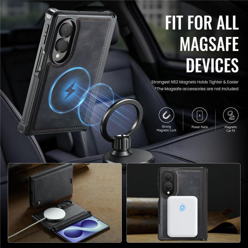 CaseMe Samsung Galaxy Z Fold8 2-in-1 Magnetic Wallet Case