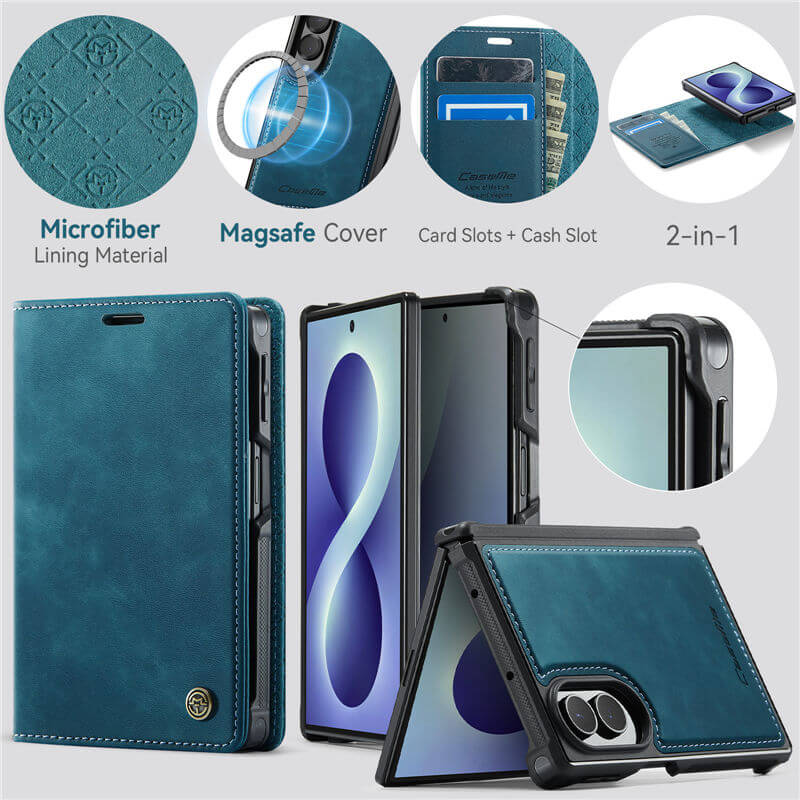 CaseMe Samsung Galaxy Z Fold8 2-in-1 Magnetic Wallet Case