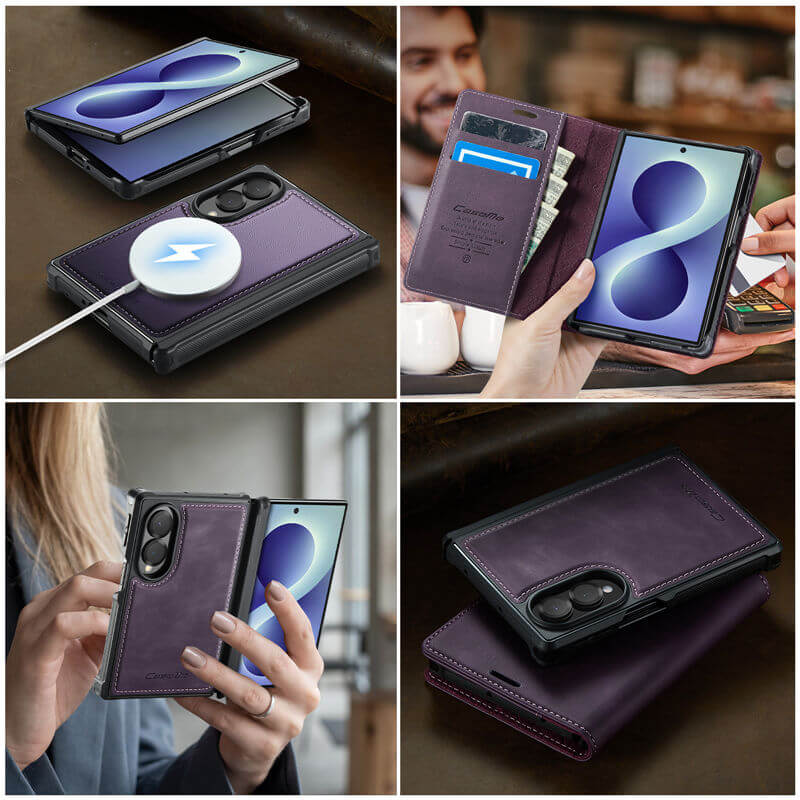 CaseMe Samsung Galaxy Z Fold8 2-in-1 Magnetic Wallet Case