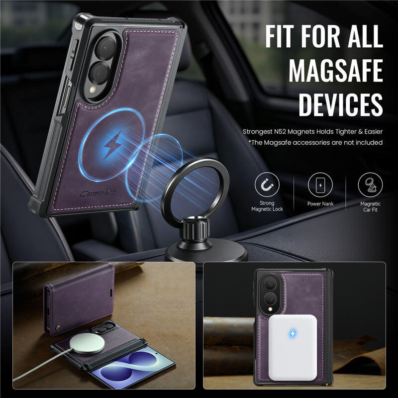 CaseMe Samsung Galaxy Z Fold8 2-in-1 Magnetic Wallet Case