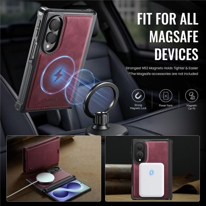 CaseMe Samsung Galaxy Z Fold8 2-in-1 Magnetic Wallet Case