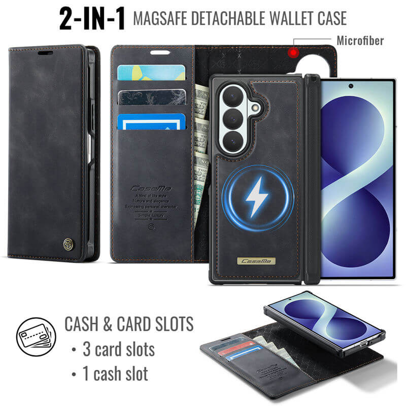 CaseMe Samsung Galaxy Z Fold8 Ultra 2-in-1 Magnetic Wallet Case