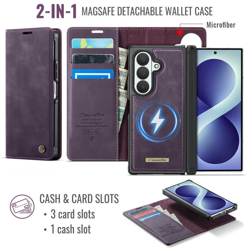 CaseMe Samsung Galaxy Z Fold8 Ultra 2-in-1 Magnetic Wallet Case