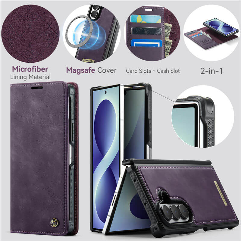 CaseMe Samsung Galaxy Z Fold8 Ultra 2-in-1 Magnetic Wallet Case