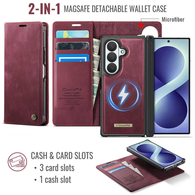 CaseMe Samsung Galaxy Z Fold8 Ultra 2-in-1 Magnetic Wallet Case