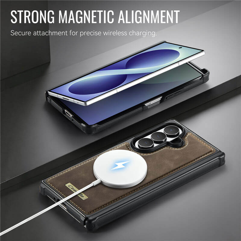 CaseMe Samsung Galaxy Z Fold8 Ultra Detachable Magnetic Wallet Case