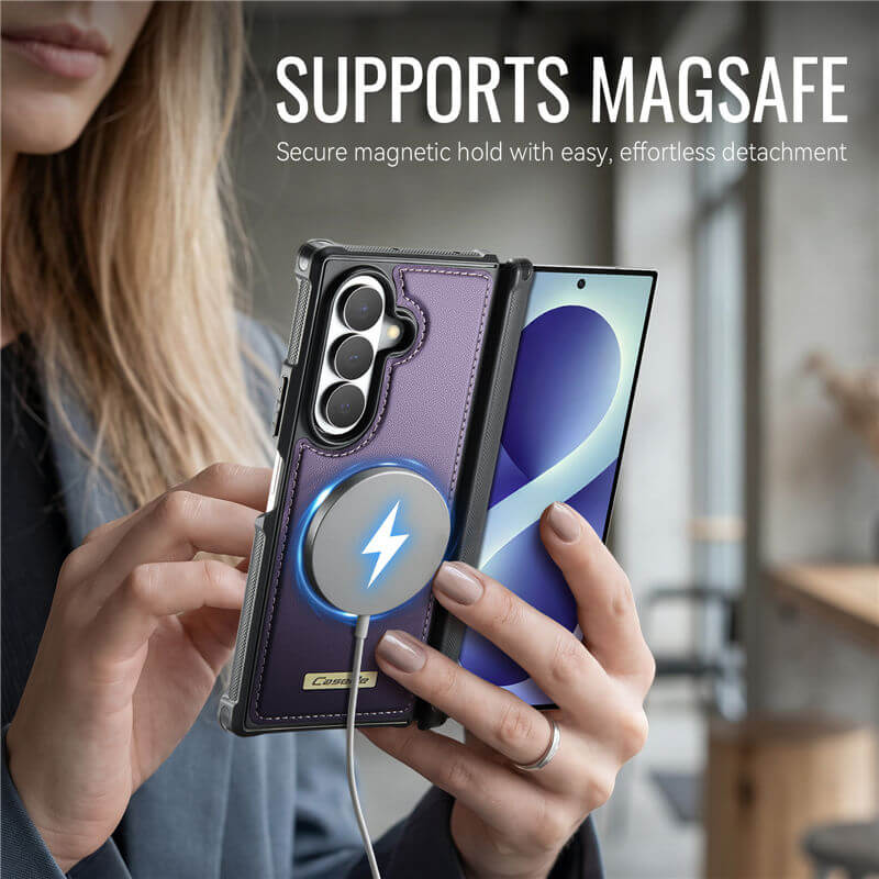CaseMe Samsung Galaxy Z Fold8 Ultra Detachable Magnetic Wallet Case