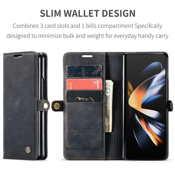 CaseMe Samsung Galaxy Z Fold4 Wallet Kickstand Magnetic Flip Case