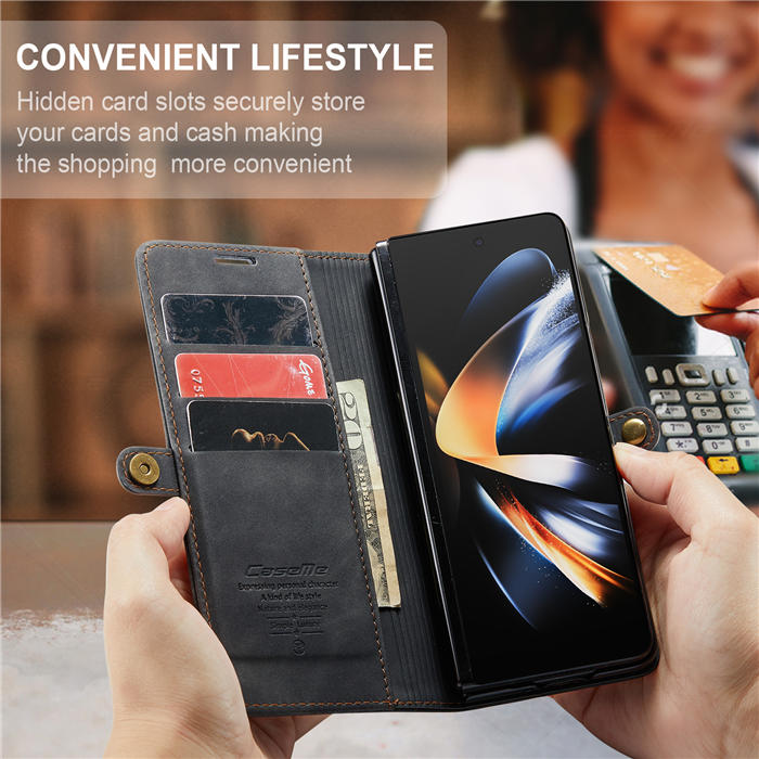 CaseMe Samsung Galaxy Z Fold4 Wallet Kickstand Magnetic Flip Case