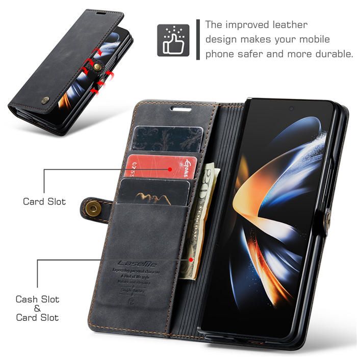 CaseMe Samsung Galaxy Z Fold4 Wallet Kickstand Magnetic Flip Case