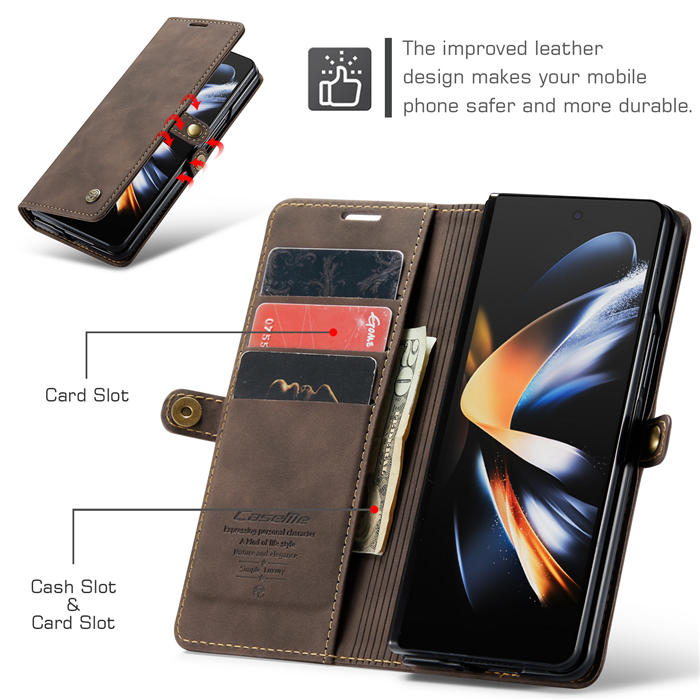 CaseMe Samsung Galaxy Z Fold4 Wallet Kickstand Magnetic Flip Case