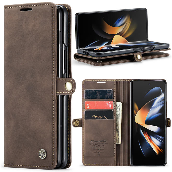 CaseMe Samsung Galaxy Z Fold4 Wallet Kickstand Magnetic Flip Case