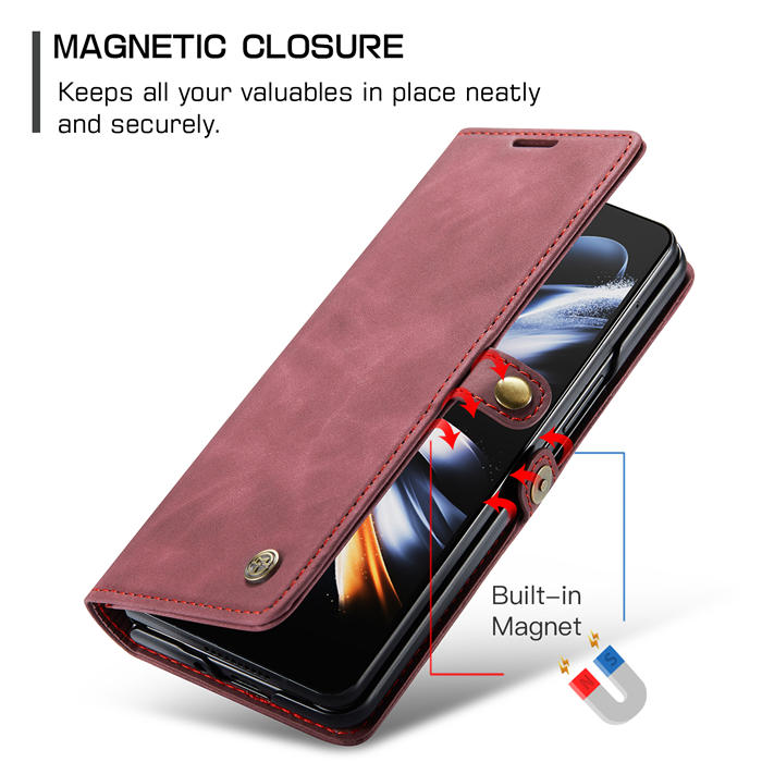 CaseMe Samsung Galaxy Z Fold4 Wallet Kickstand Magnetic Flip Case