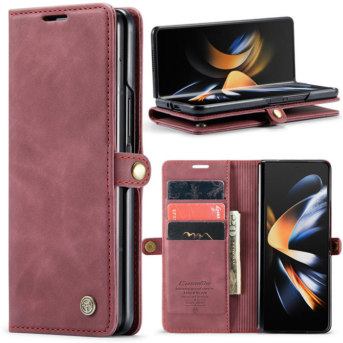 CaseMe Samsung Galaxy Z Fold4 Wallet Kickstand Magnetic Flip Case