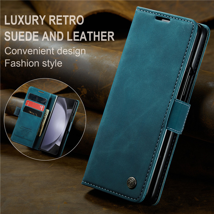 CaseMe Samsung Galaxy Z Fold 5 Wallet Suede Leather Case