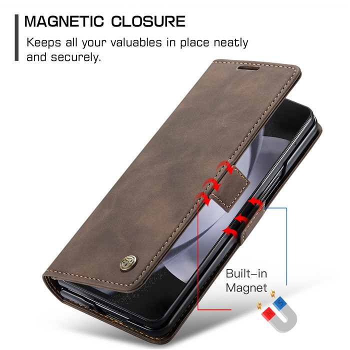 CaseMe Samsung Galaxy Z Fold 5 Wallet Suede Leather Case